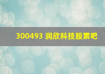 300493 润欣科技股票吧